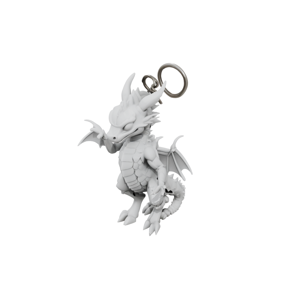 Marble Soft Articulated Keychain Dragonling