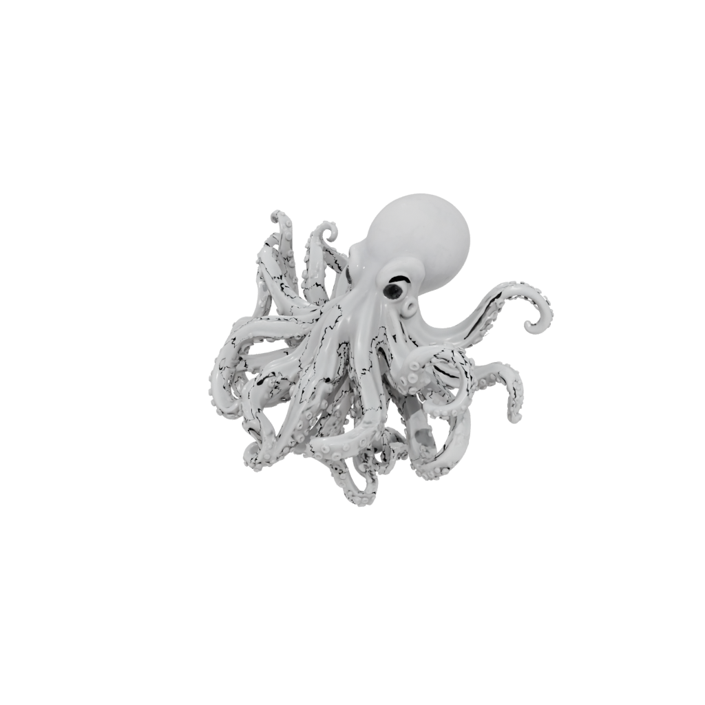 Marble Soft Articulated Octopus Mini