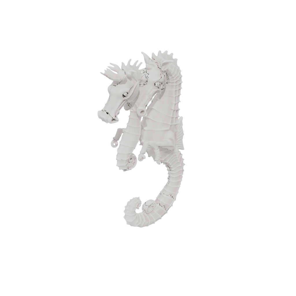 Marble Soft Articulated Seahorse