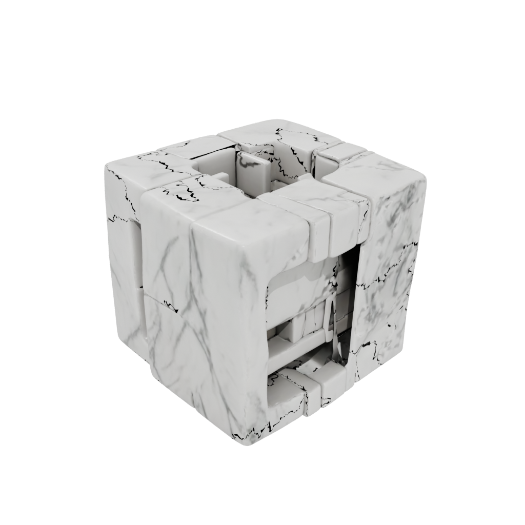 Marble Soft Folding Hinge Cube