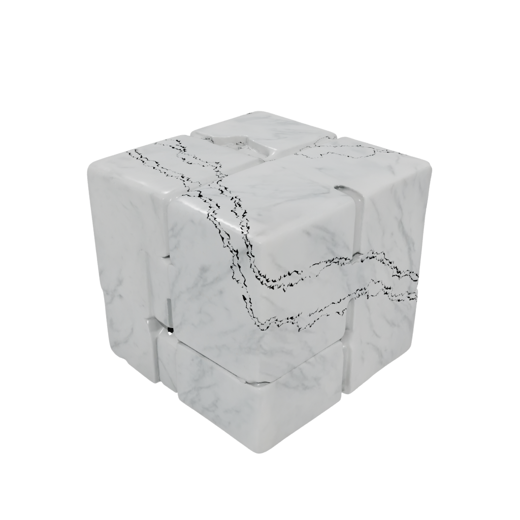Marble Soft Infinity Flip Cube