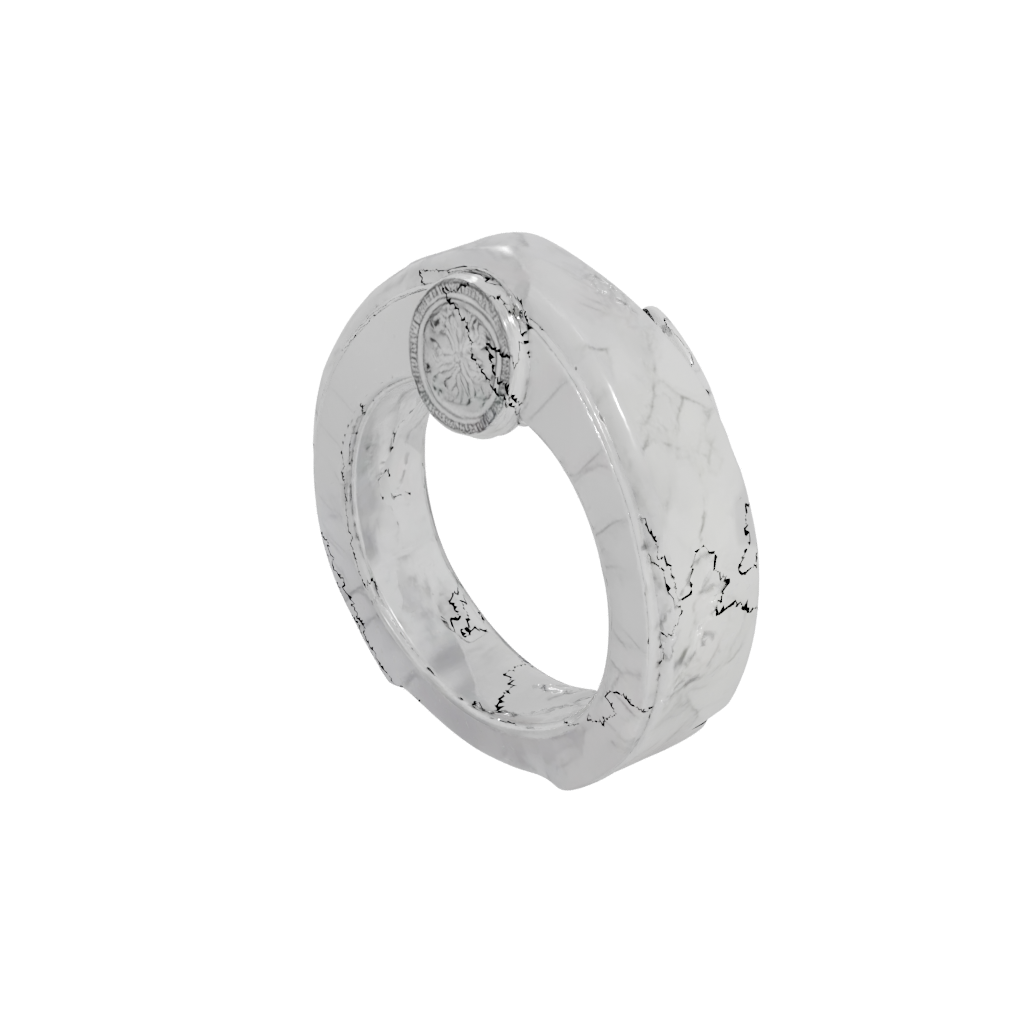 Marble Soft Spinning Coin Ring