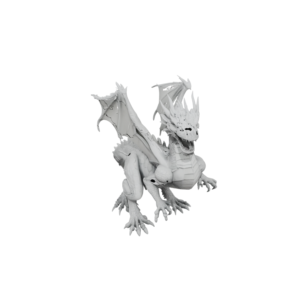Marble Articulated Dragon Long