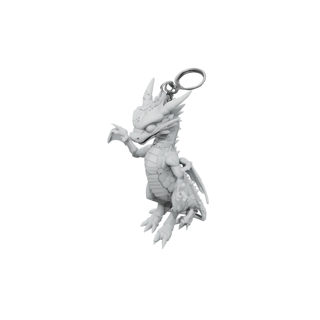 Marble Articulated Keychain Dragonling