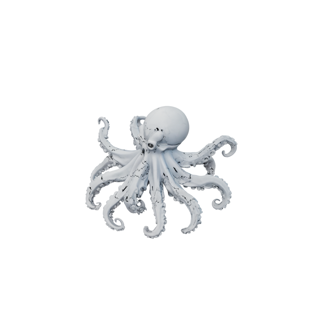 Marble Articulated Octopus Mini