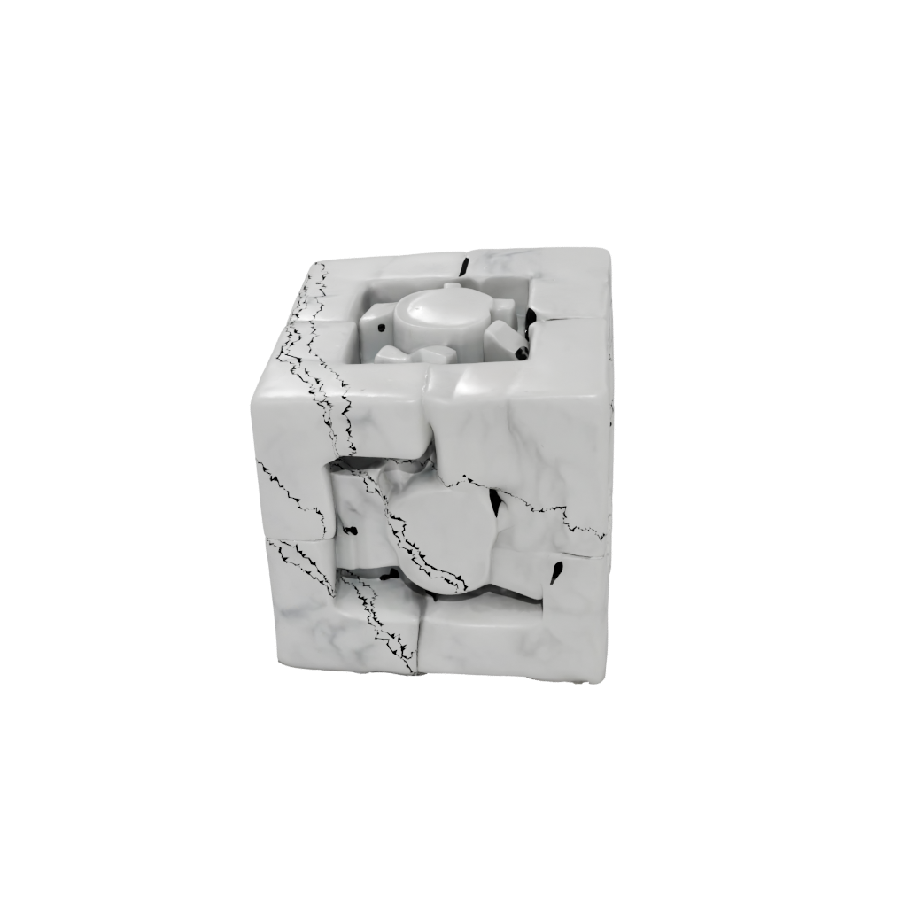 Marble Magnet-Free Click Cube
