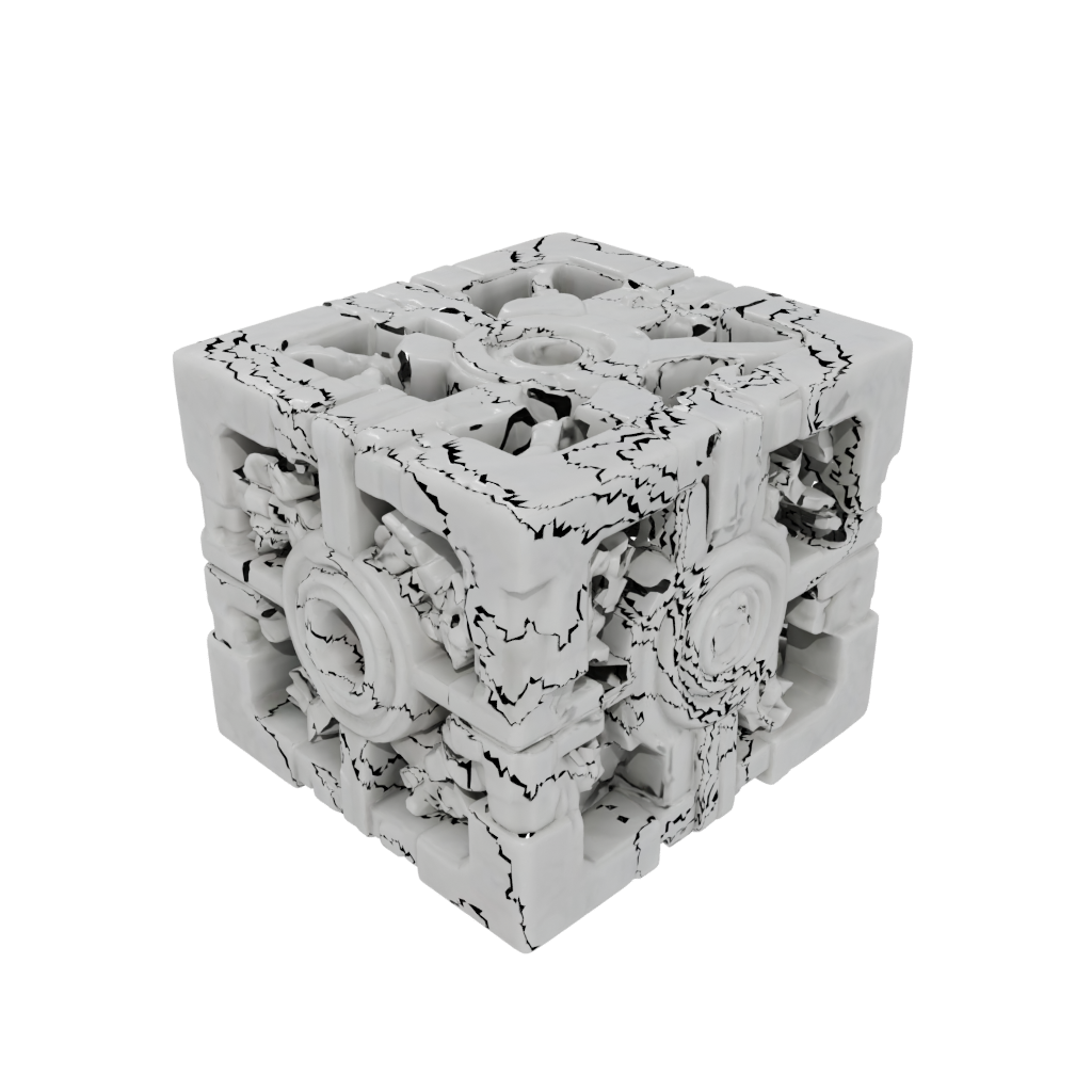 Marble Pocket Gear Cube