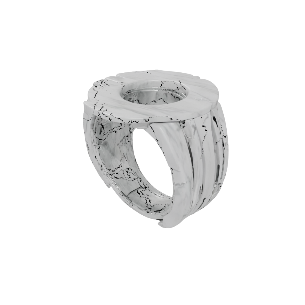 Marble Spinning Coin Ring