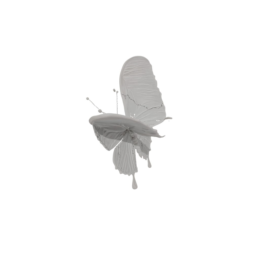 Marble Textured Articulated Butterfly