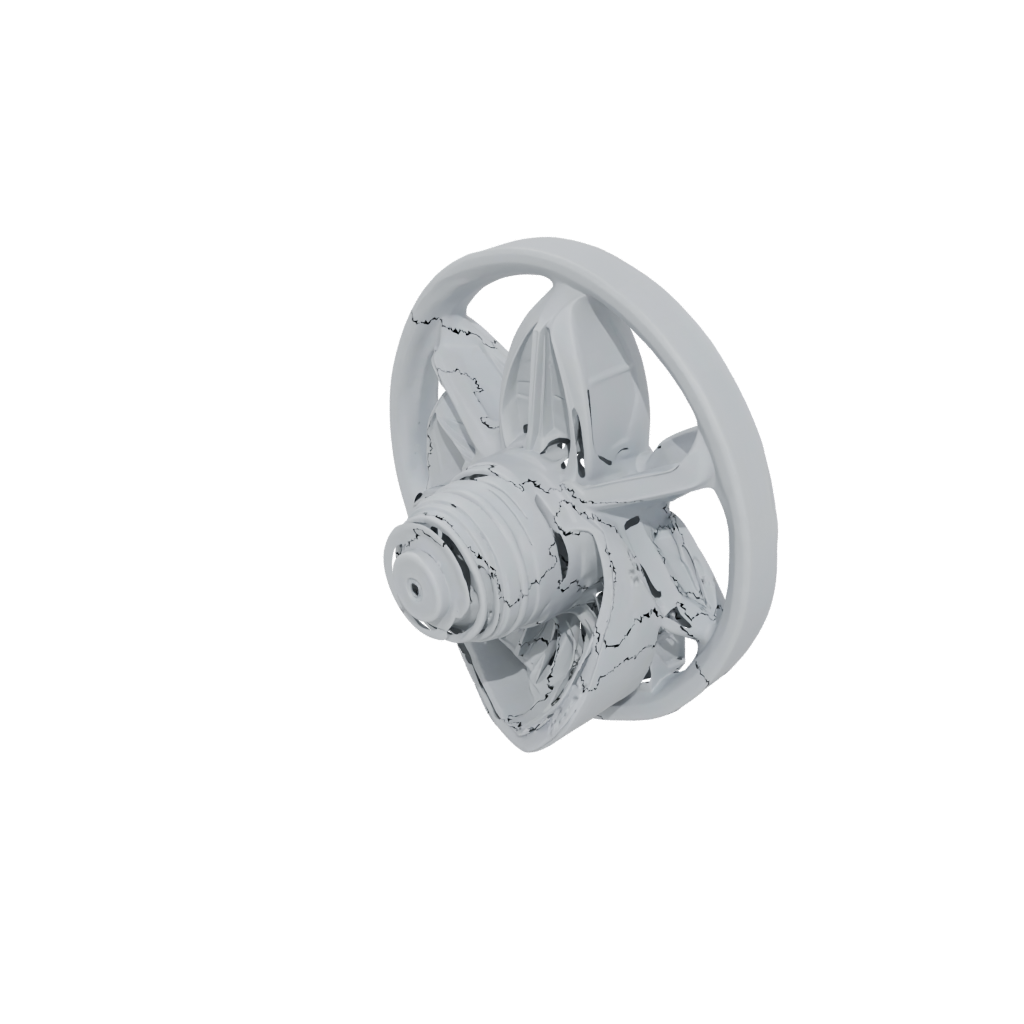 Marble Textured Articulated Gyroscope Spinner