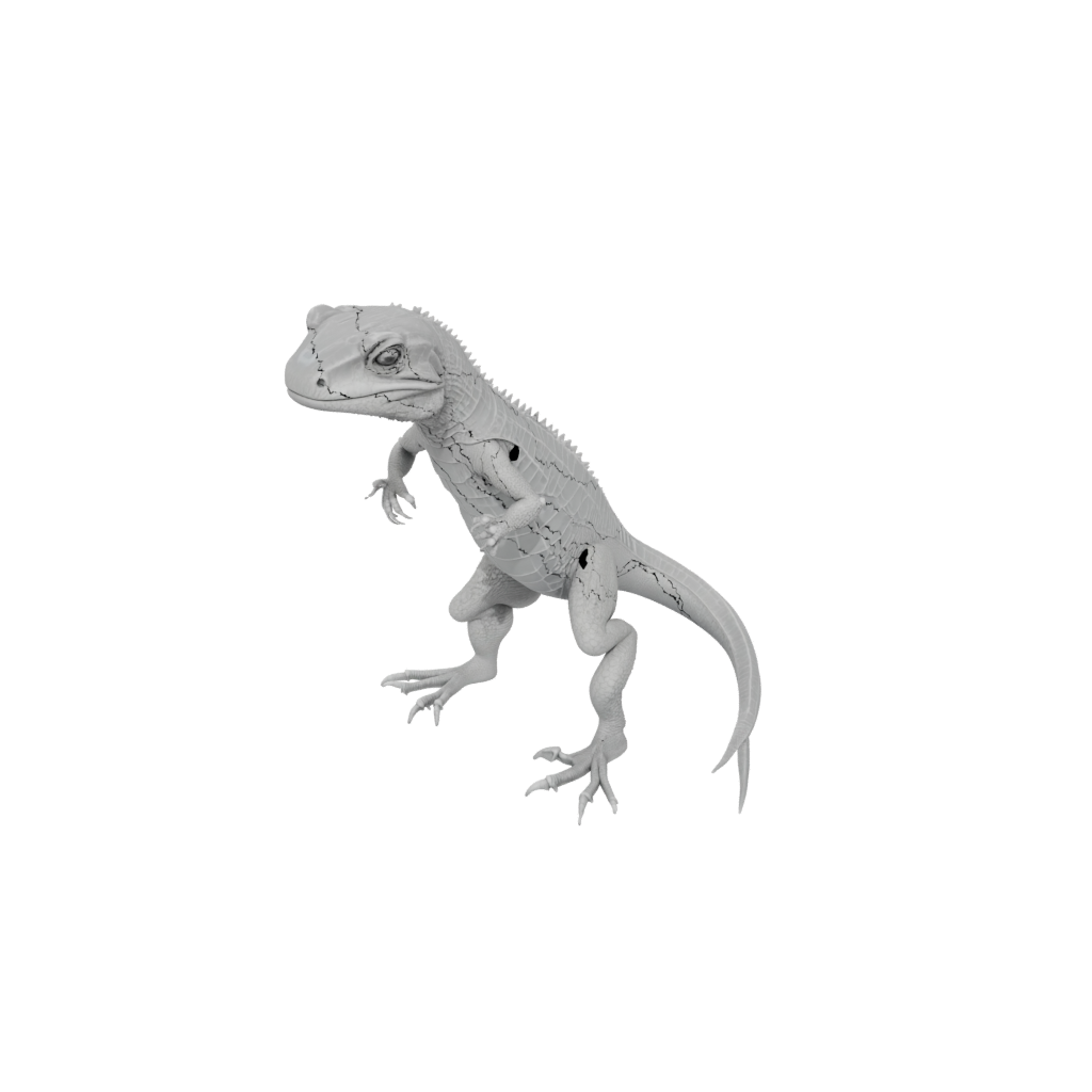 Marble Textured Articulated Lizard