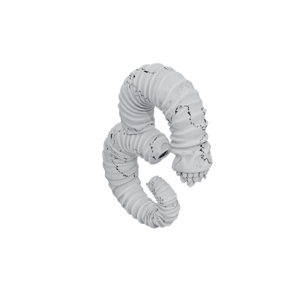 Marble Textured Articulated Worm