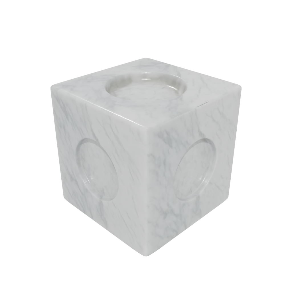Marble Textured Magnet-Free Click Cube