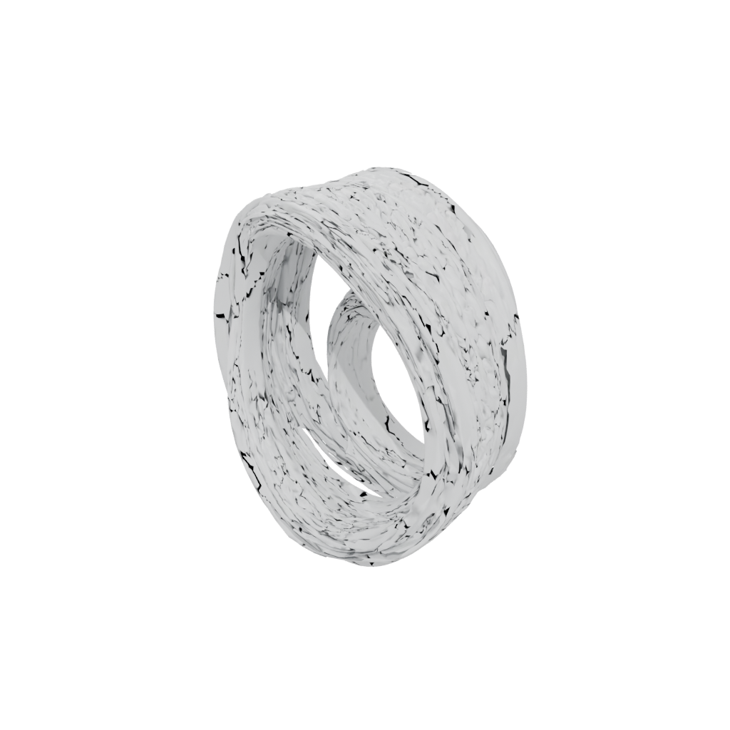 Marble Textured Nested Rotating Rings