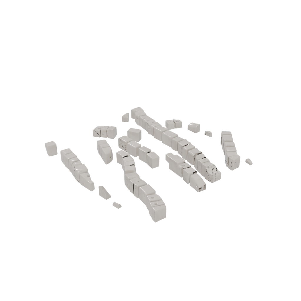 Marble Textured Pivot Domino Chain