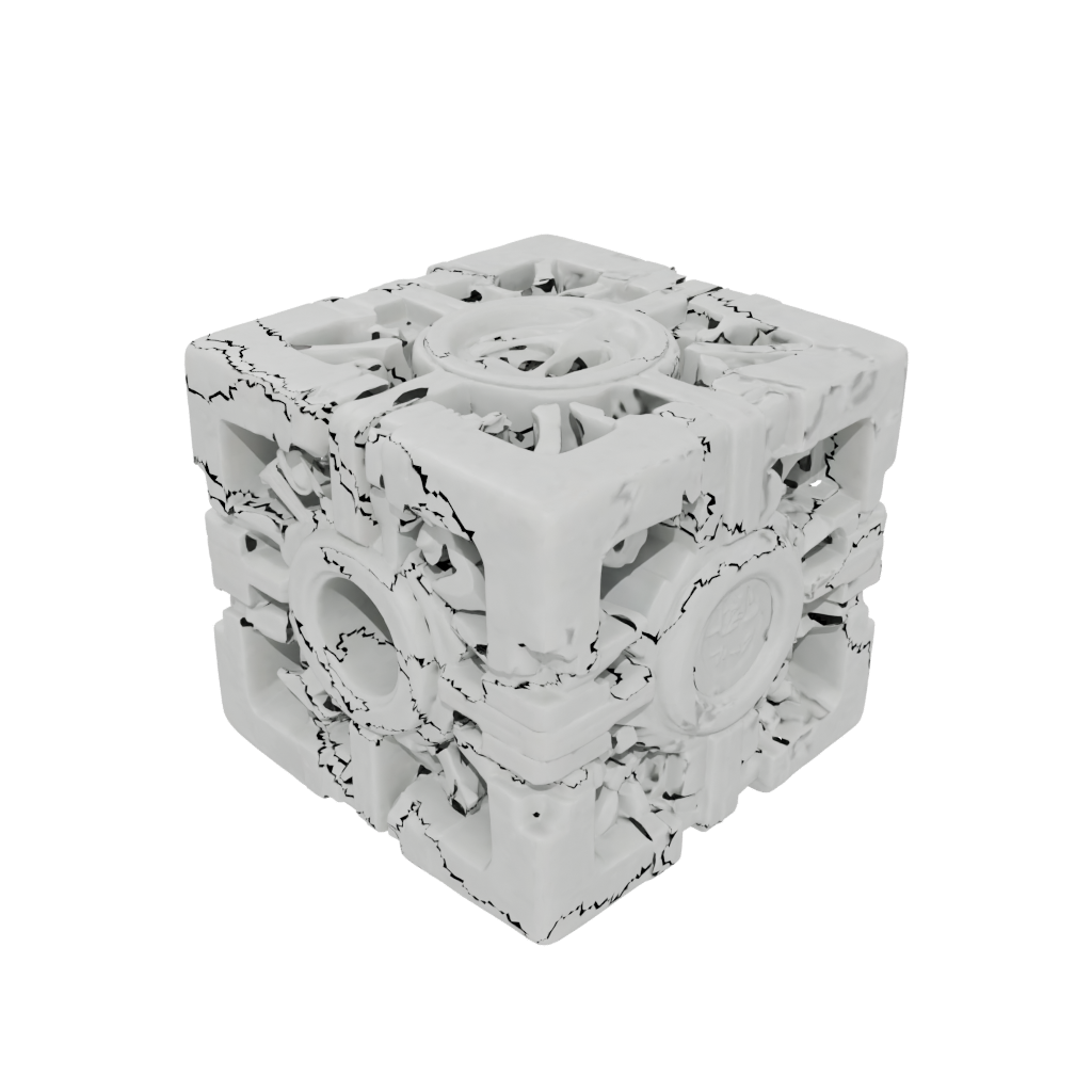 Marble Textured Pocket Gear Cube