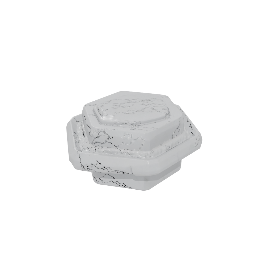 Marble Textured Snap-Pop Hexagon