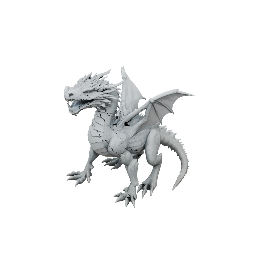 Mini Soft Articulated Dragon Long