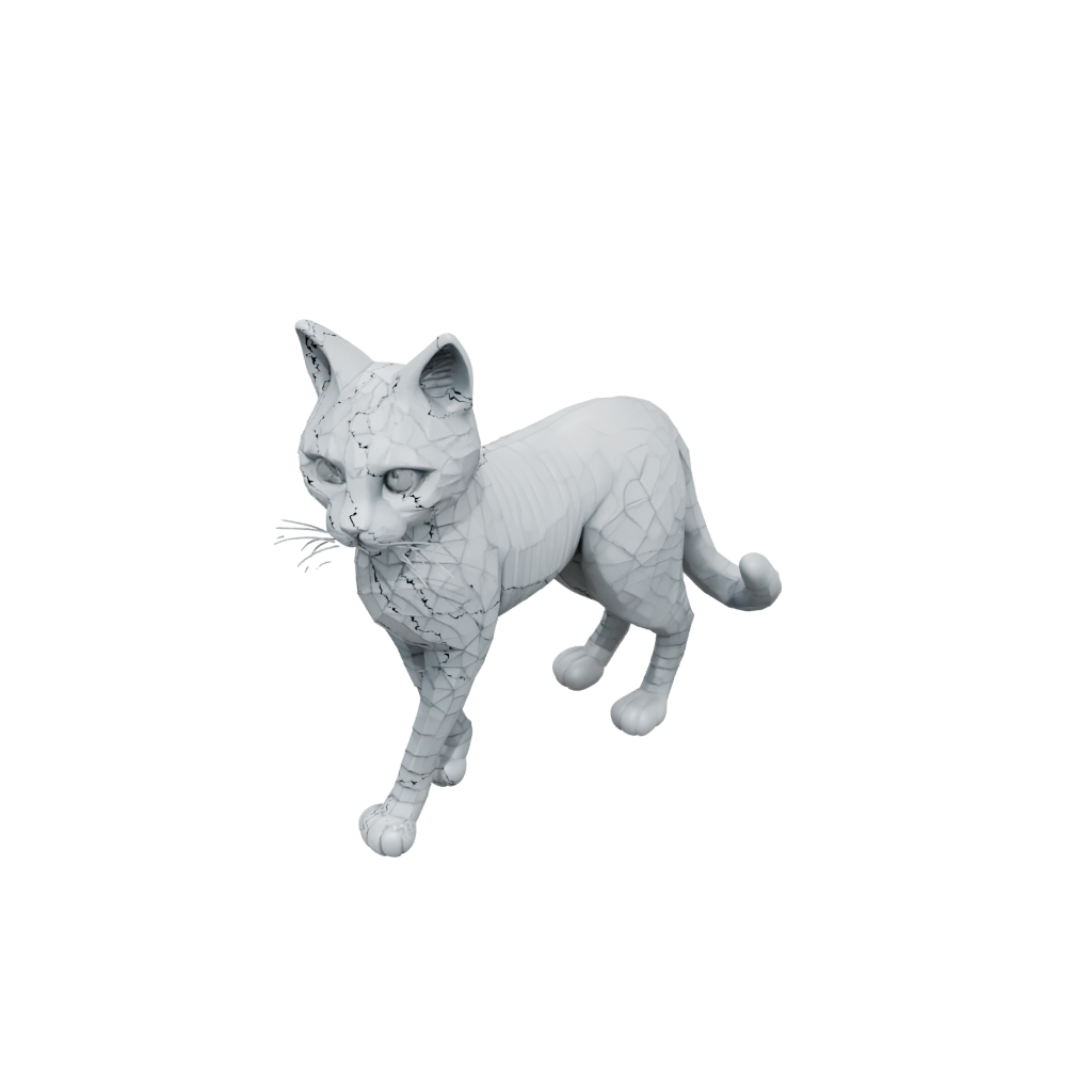 Mini Textured Articulated Cat