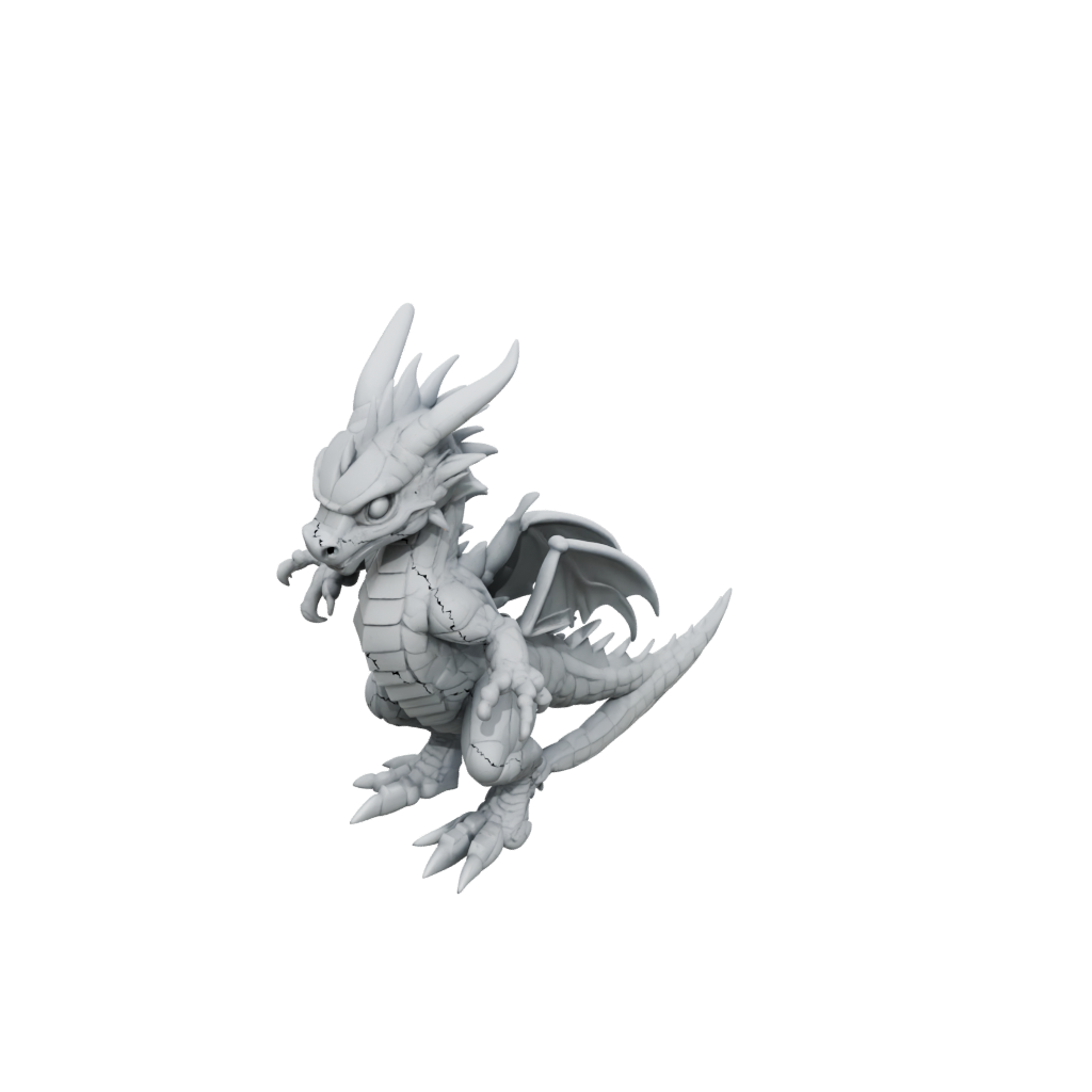 Mini Textured Articulated Keychain Dragonling