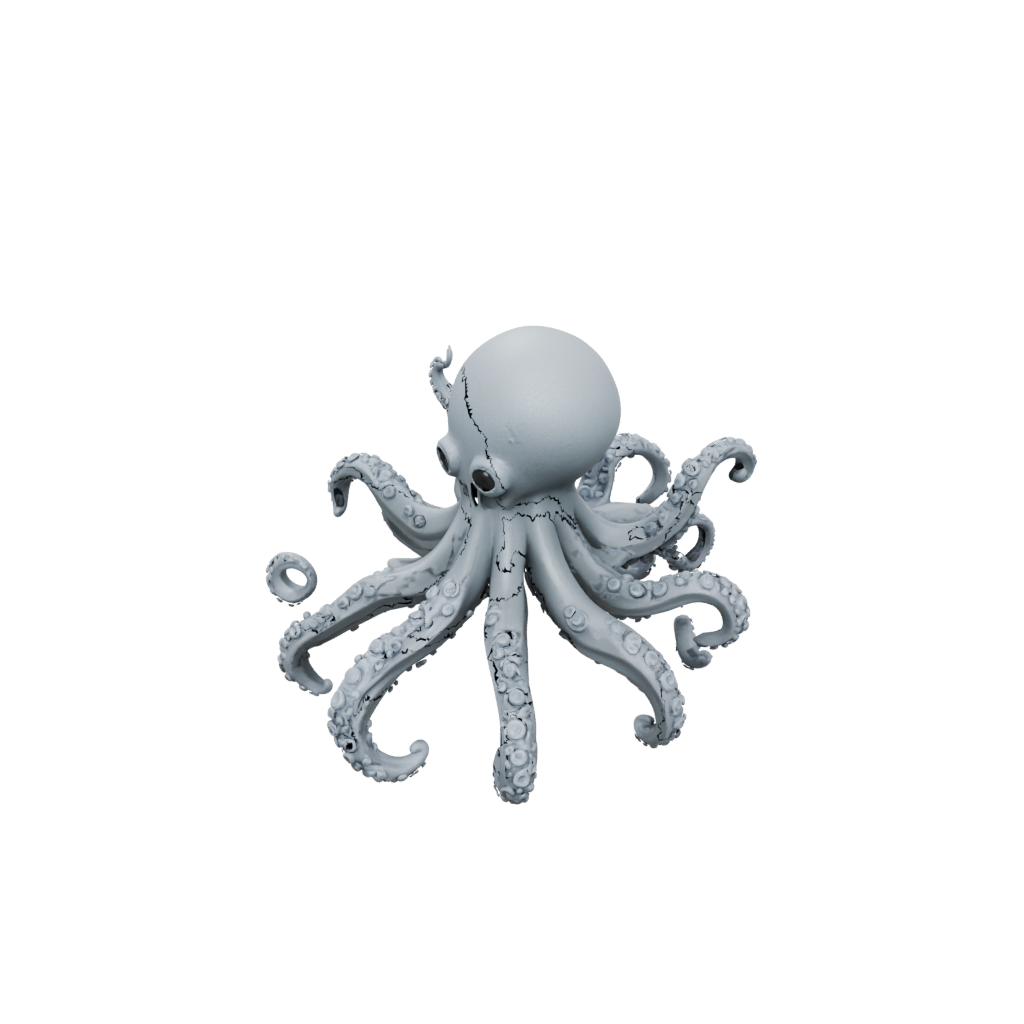 Mini Textured Articulated Octopus Mini