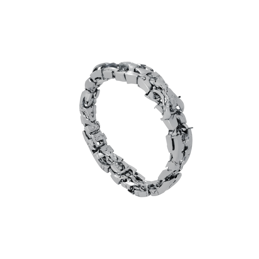 Mini Textured Interlocking Ring Chain