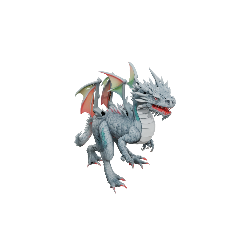 Neon Pocket Articulated Dragon Long