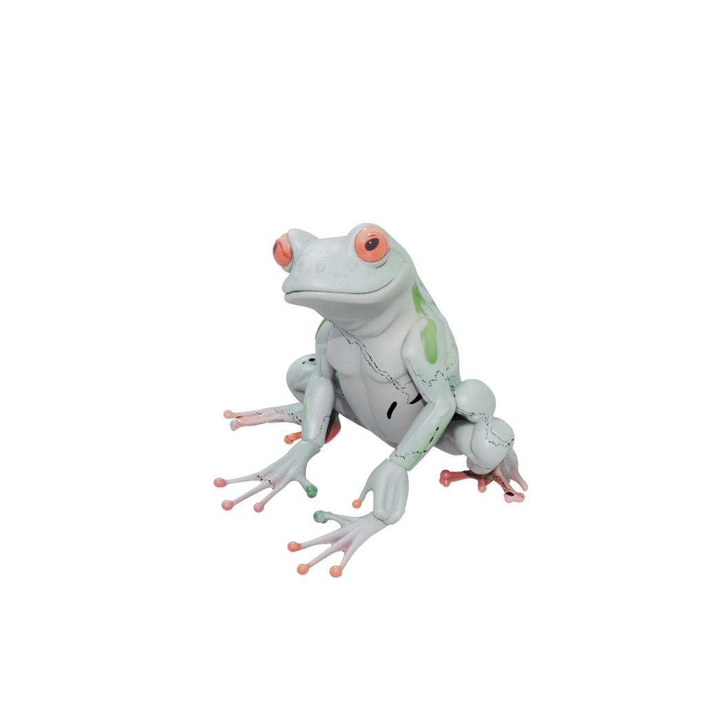Neon Pocket Articulated Frog