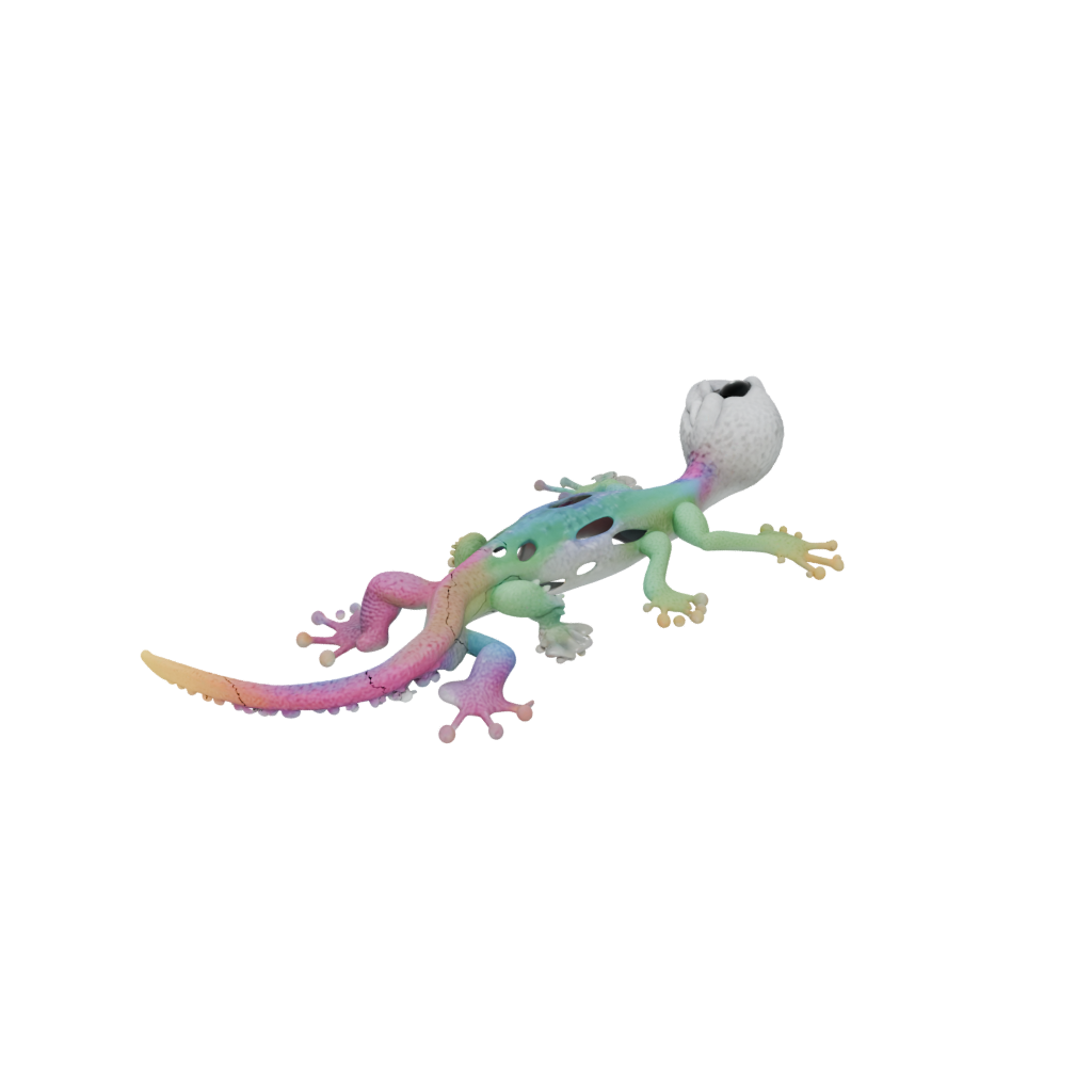 Neon Pocket Articulated Gecko