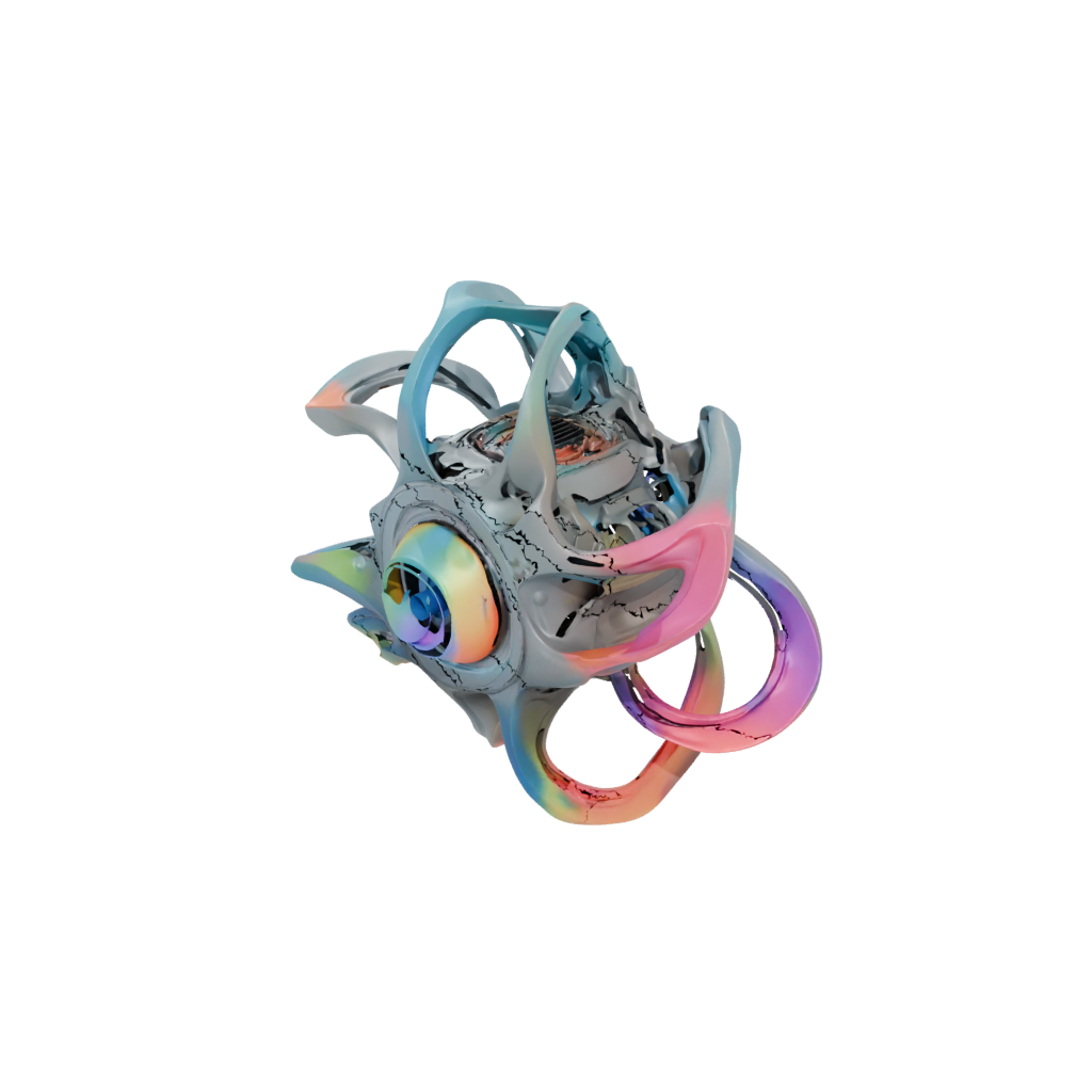 Neon Pocket Articulated Gyroscope Spinner