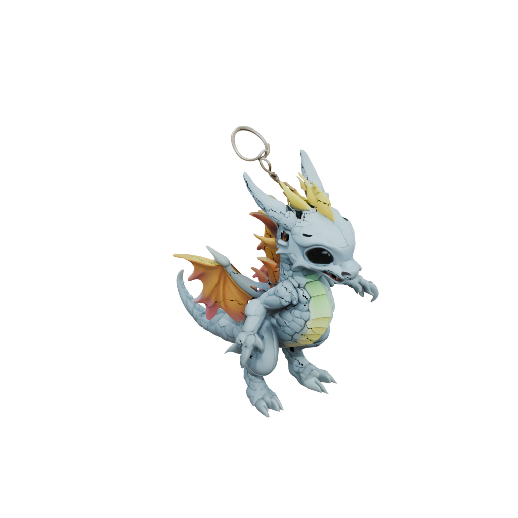 Neon Pocket Articulated Keychain Dragonling
