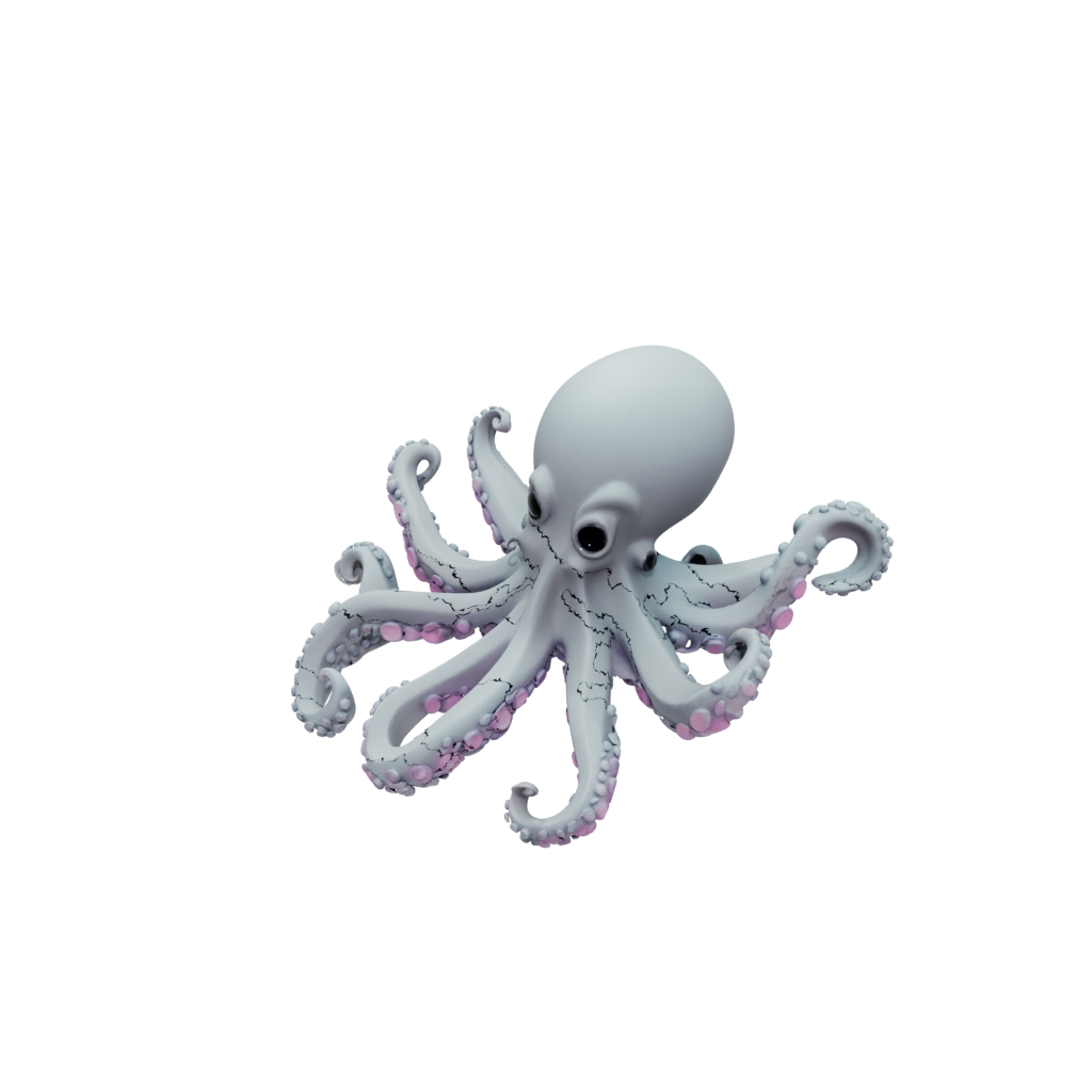 Neon Pocket Articulated Octopus Mini