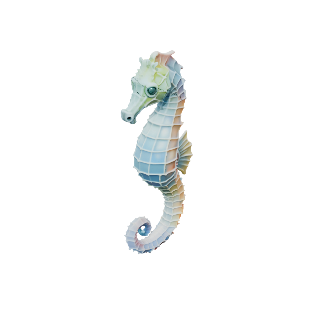 Neon Pocket Articulated Seahorse