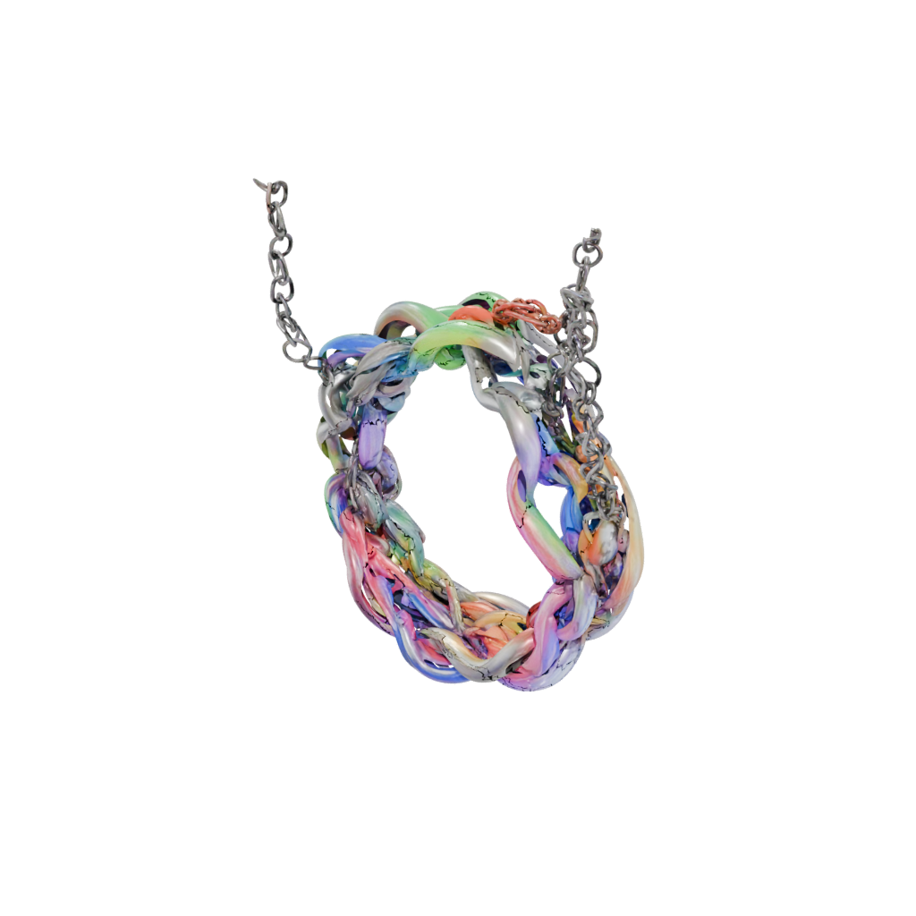 Neon Pocket Interlocking Ring Chain