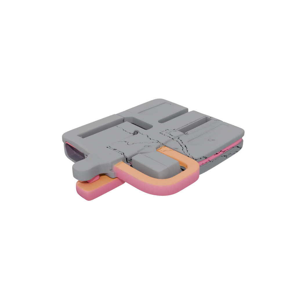Neon Pocket Tri-Bar Flip Toy