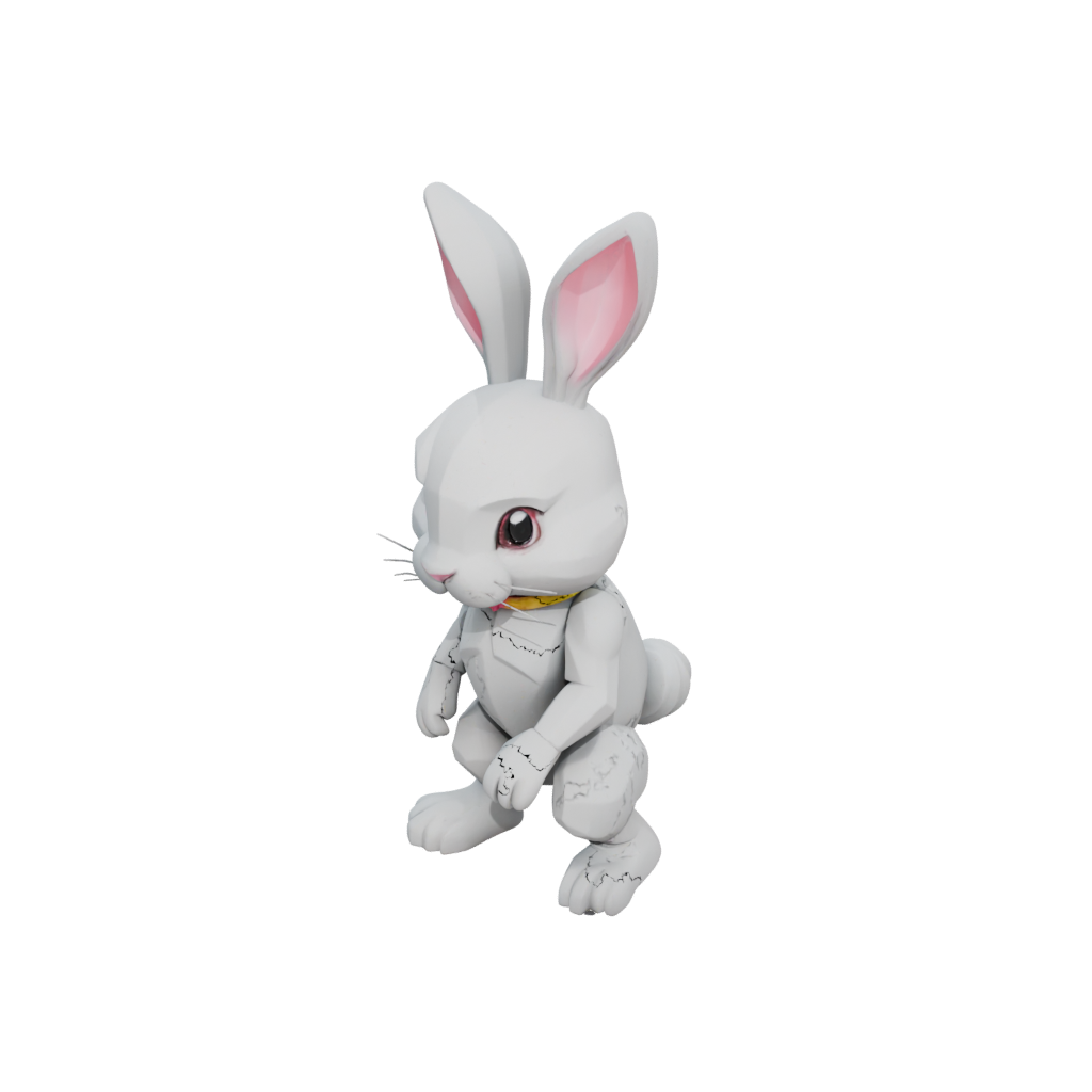 Neon Big Articulated Bunny