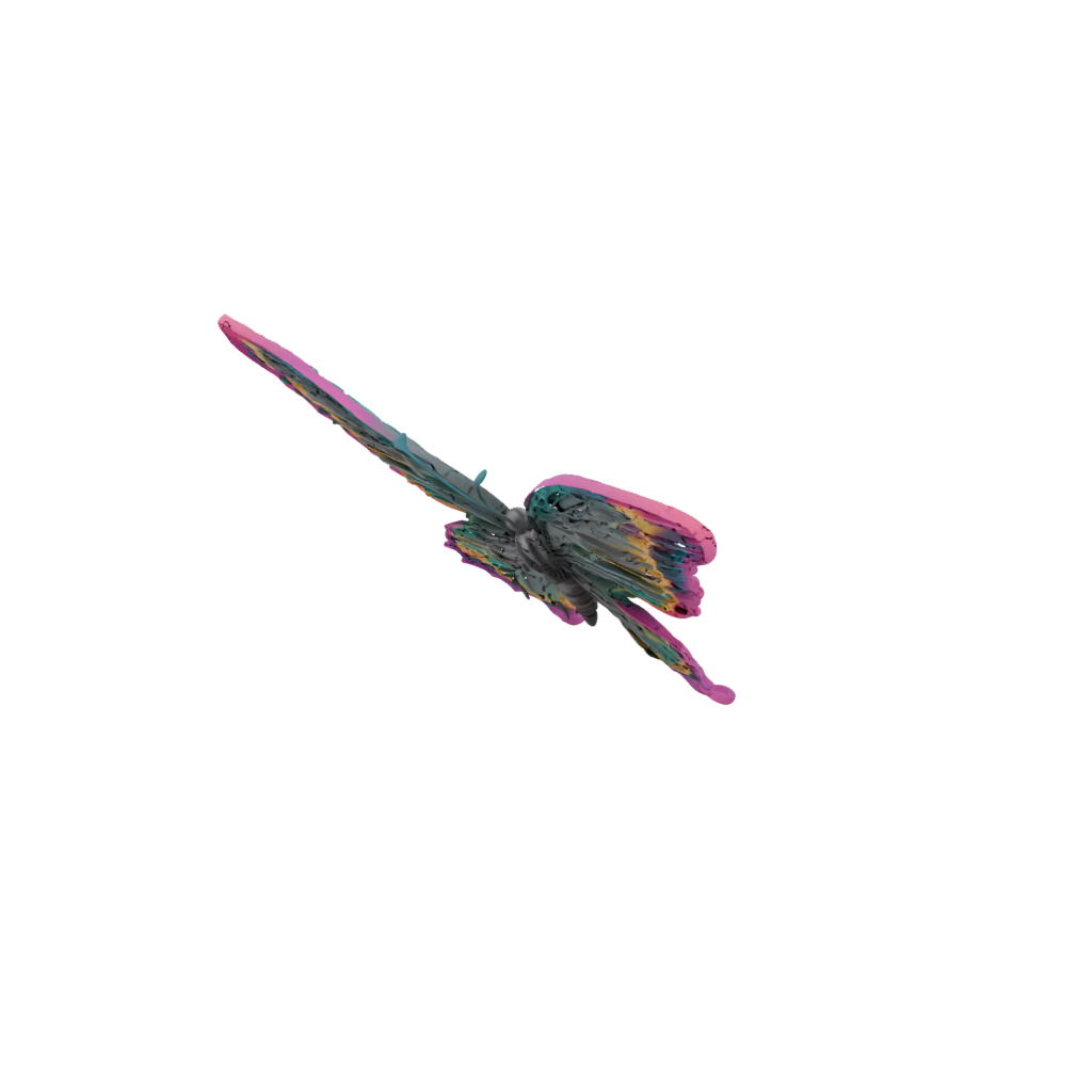 Neon Big Articulated Butterfly