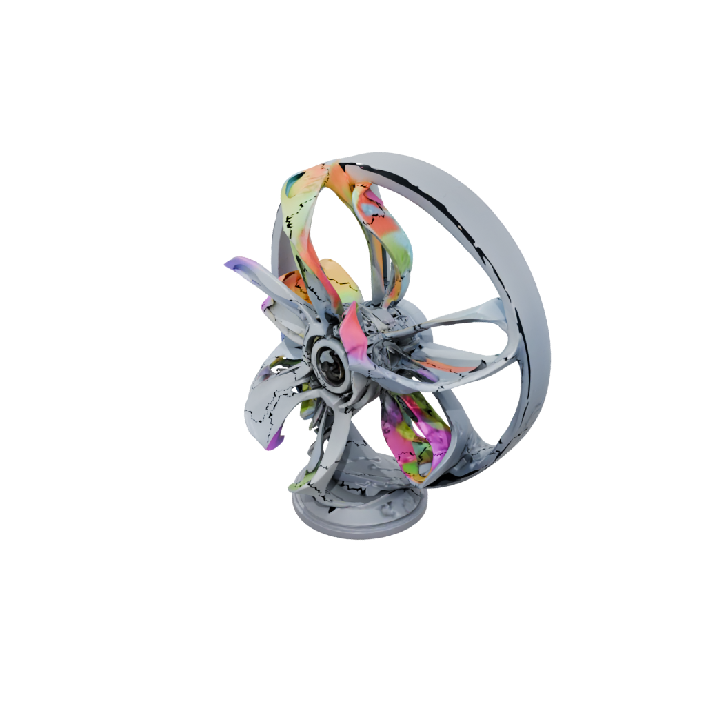 Neon Big Articulated Gyroscope Spinner