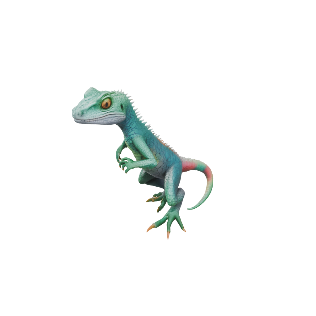 Neon Big Articulated Lizard