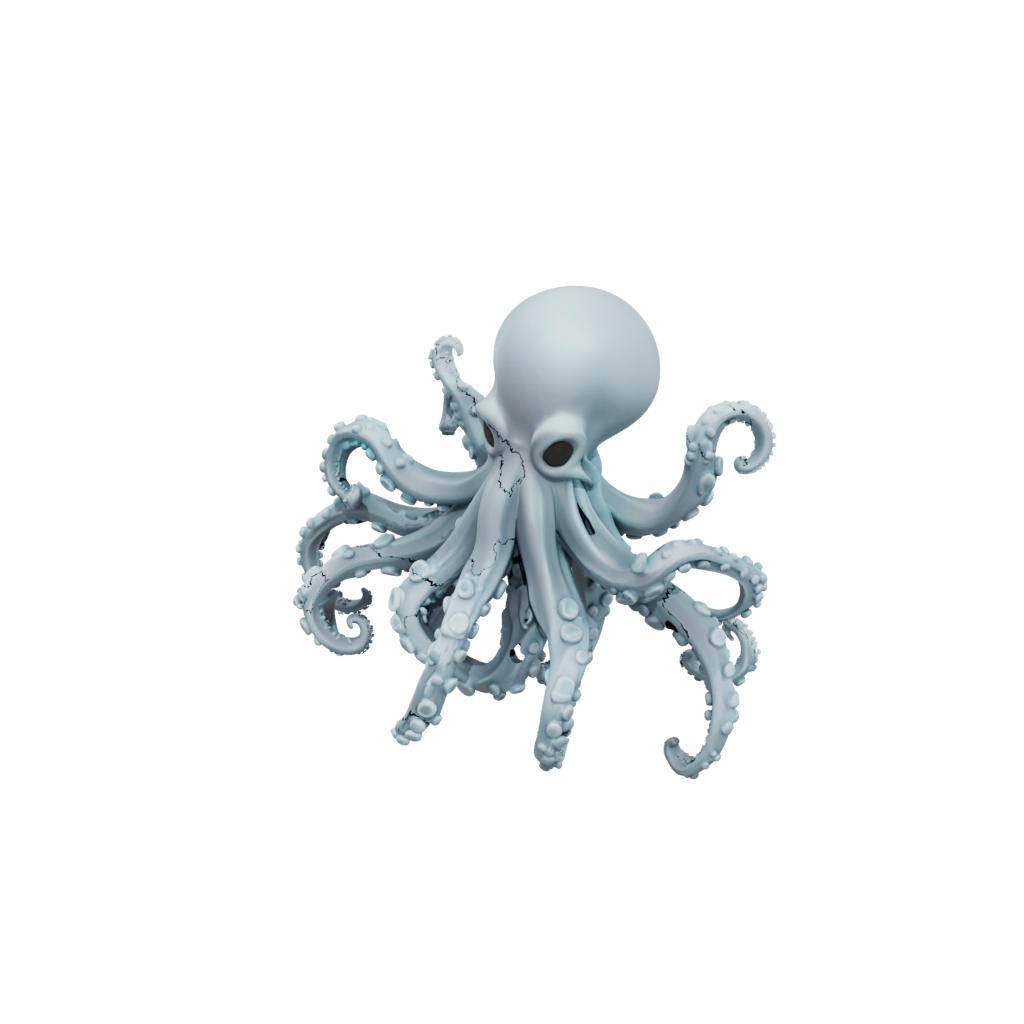 Neon Big Articulated Octopus Mini