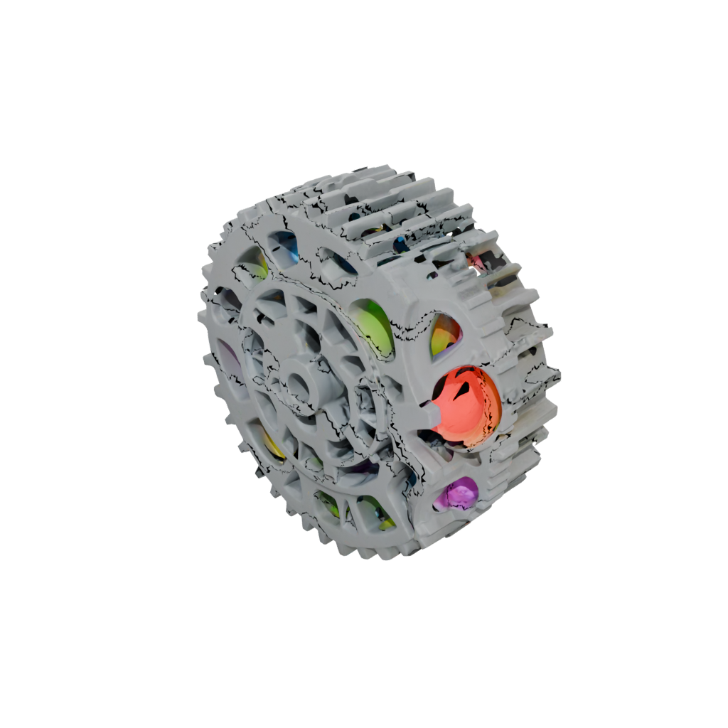 Neon Big Gear-Train Fidget