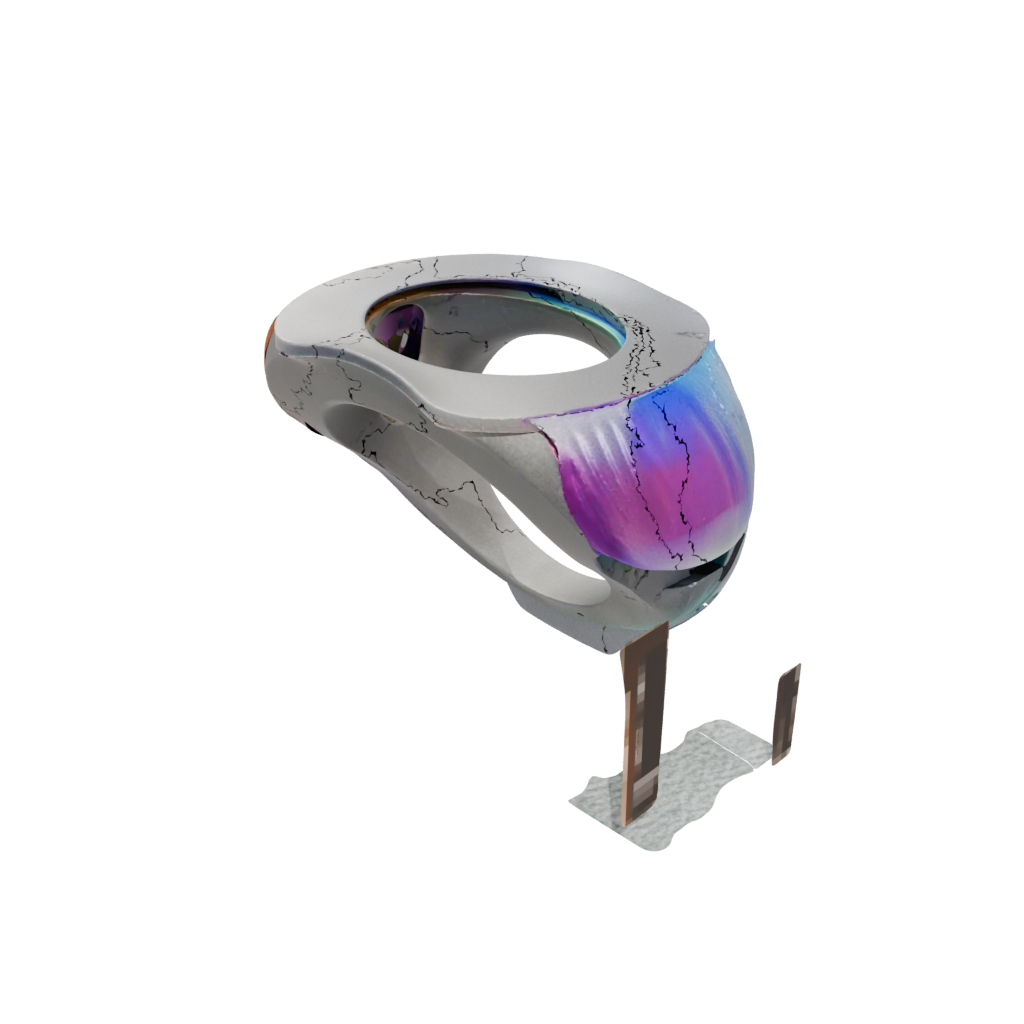 Neon Big Spinning Coin Ring