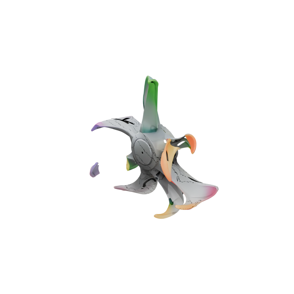 Neon Big Three-Prong Spinner