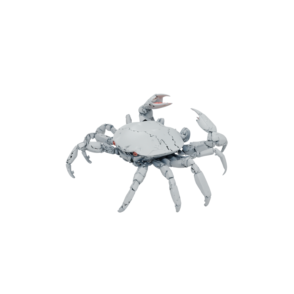Neon Soft Articulated Crab