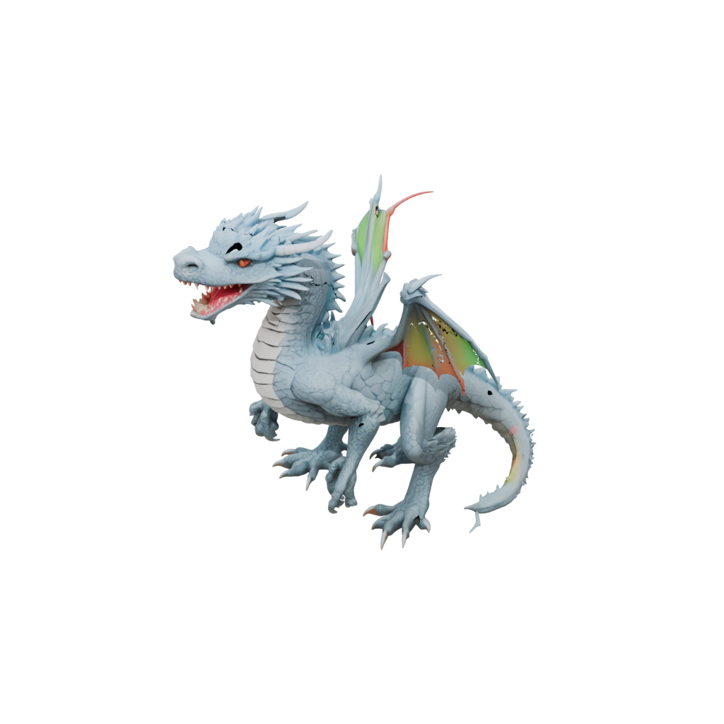 Neon Soft Articulated Dragon Long
