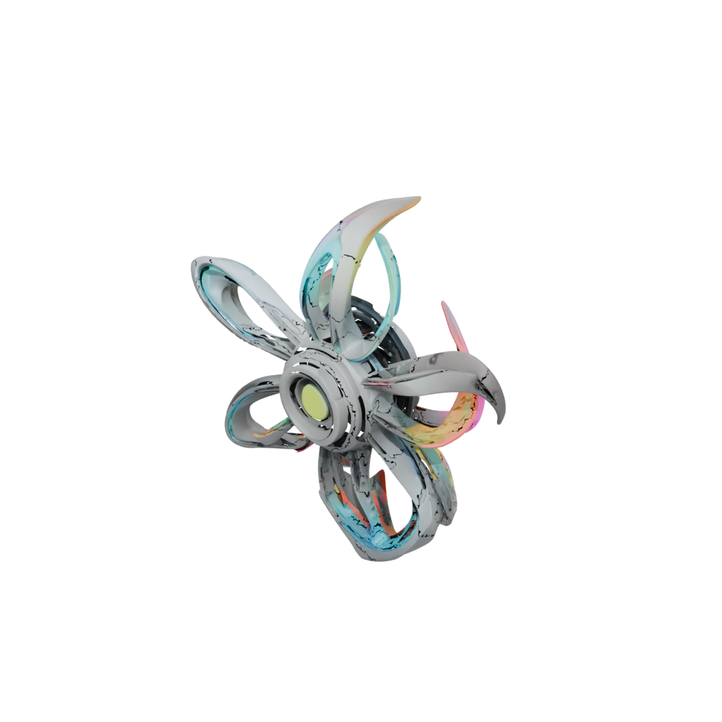 Neon Soft Articulated Gyroscope Spinner