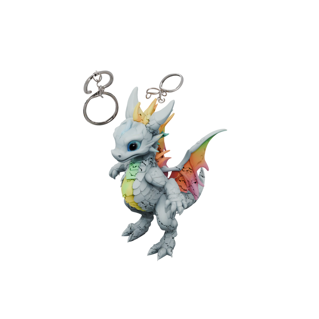 Neon Soft Articulated Keychain Dragonling