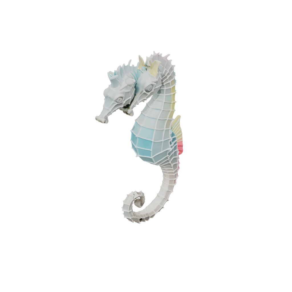 Neon Soft Articulated Seahorse