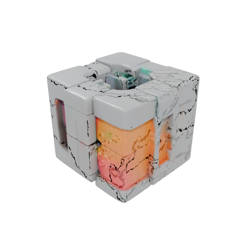 Neon Soft Folding Hinge Cube