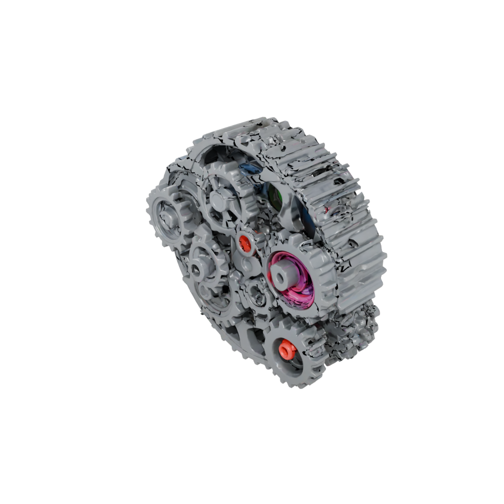 Neon Soft Gear-Train Fidget